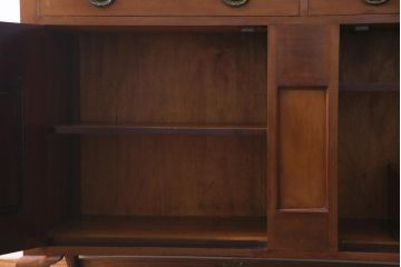 アンティーク家具　フランスアンティーク　マホガニー　大振り　品格と高級感が漂うキッチンボード(キャビネット、食器棚、収納棚)