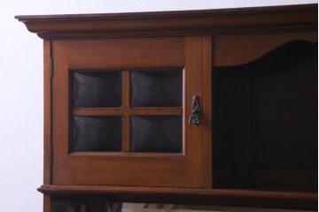 アンティーク家具　フランスアンティーク　マホガニー　大振り　品格と高級感が漂うキッチンボード(キャビネット、食器棚、収納棚)