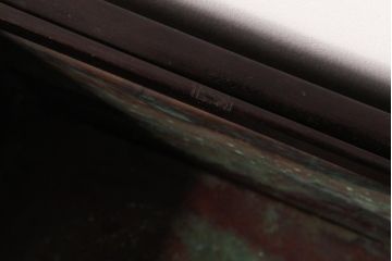 アンティーク雑貨　大正期　指物家具　漆塗りが高級感を引き立てる紫檀材の角火鉢(木製火鉢、手あぶり、箱火鉢)