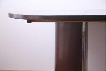 ヴィンテージ家具　イギリスビンテージ　チーク材　激レア　落ち着いた色味がシックなエクステンションテーブル(拡張式テーブル、ラウンドテーブル)