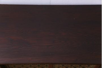 ビンテージ　工芸家具　高級杉材使用　御物緑地花鳥梅花文錦　漆塗り　牡丹の蒔絵が美しい茶箪笥(収納棚)(定価約50万円)