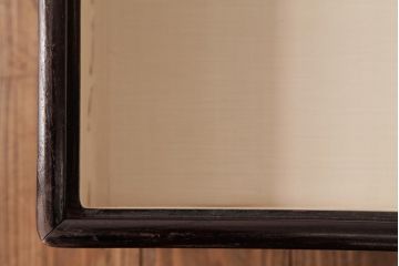 アンティーク家具　大正期　タモ玉杢材・唐木材　火鉢をリメイクしたサイドテーブル(脚付収納箱)