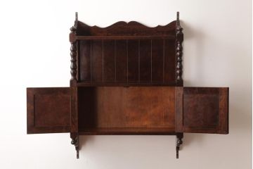 ビンテージ　松本民芸家具　エレガントな佇まいの吊り棚(壁掛け収納棚、ウォールシェルフ)