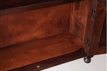 ビンテージ　松本民芸家具　エレガントな佇まいの吊り棚(壁掛け収納棚、ウォールシェルフ)