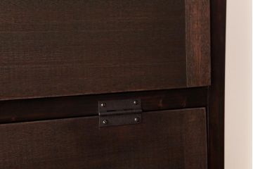 ラフジュ工房オリジナル　渋みのある風合いが魅力的なパタパタ扉の壁掛け収納棚(ウォールシェルフ)(1)