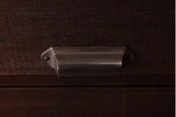 ラフジュ工房オリジナル　渋みのある風合いが魅力的なパタパタ扉の壁掛け収納棚(ウォールシェルフ、戸棚)(R-034315)(2)