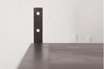 ラフジュ工房オリジナル　渋みのある風合いが魅力的なパタパタ扉の壁掛け収納棚(ウォールシェルフ、戸棚)(R-034315)(2)