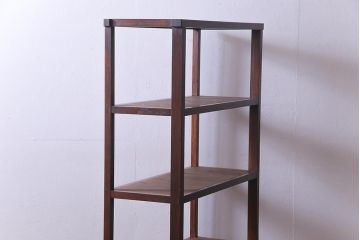 アンティーク家具　大正昭和初期　ヒノキ・杉材　味のあるシンプルなオープンラック(飾り棚、陳列棚)