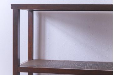 アンティーク家具　大正昭和初期　ヒノキ・杉材　味のあるシンプルなオープンラック(飾り棚、陳列棚)