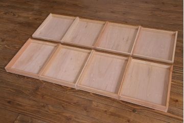 リメイク家具　天板オーク材　素朴な佇まいが魅力の引き出し付き作業テーブル(ダイニングテーブル、作業台)