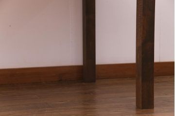 リメイク家具　天板オーク材　素朴な佇まいが魅力の引き出し付き作業テーブル(ダイニングテーブル、作業台)