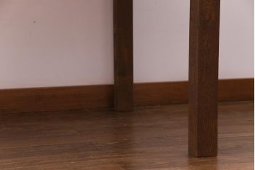 リメイク家具　天板オーク材　素朴な佇まいが魅力の引き出し付き作業テーブル(ダイニングテーブル、作業台)(1)