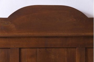 アンティーク家具　フランスアンティーク　オーク材　ブーケのレリーフが可憐な木の温もり溢れるベッドフレーム