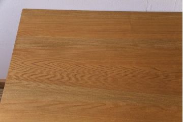 ラフジュ工房オリジナル　総ケヤキ材　展示品　デスク&チェアセット(作業台、学習机、平机、椅子)
