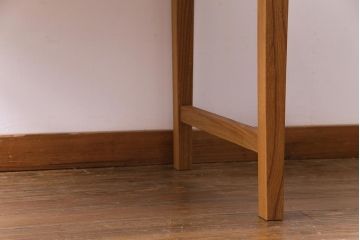 ラフジュ工房オリジナル　総ケヤキ材　展示品　デスク&チェアセット(作業台、学習机、平机、椅子)