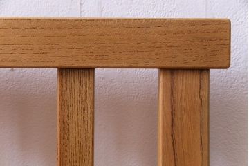 ラフジュ工房オリジナル　総ケヤキ材　展示品　デスク&チェアセット(作業台、学習机、平机、椅子)