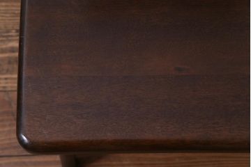 中古　民芸家具　ベルベットのクッションが上品な印象与えるチェア(椅子、ダイニングチェア)