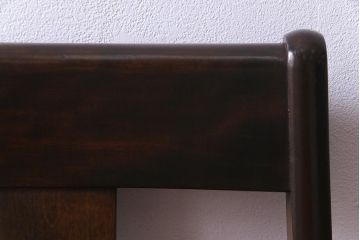 中古　民芸家具　ベルベットのクッションが上品な印象与えるチェア(椅子、ダイニングチェア)