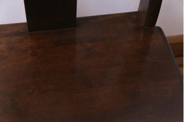 中古　民芸家具　ベルベットのクッションが上品な印象与えるチェア(椅子、ダイニングチェア)