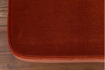 中古　民芸家具　ベルベットのクッションが上品な印象与えるチェア(椅子、ダイニングチェア)(1)