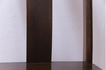 中古　民芸家具　ベルベットのクッションが上品な印象与えるチェア(椅子、ダイニングチェア)(1)