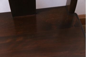 中古　民芸家具　ベルベットのクッションが上品な印象与えるチェア(椅子、ダイニングチェア)(1)