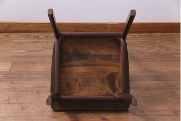 中古　民芸家具　ベルベットのクッションが上品な印象与えるチェア(椅子、ダイニングチェア)(1)