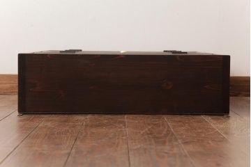 ラフジュ工房オリジナル　古い木の味わいが楽しめるパタパタ扉の壁掛け収納棚(ウォールシェルフ、戸棚)(R-034336)(3)