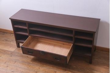 ラフジュ工房オリジナル　引き出しリメイク　重厚な和の雰囲気が楽しめるテレビボード(ローボード、収納棚)
