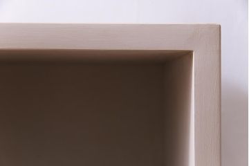 ラフジュ工房オリジナル　リメイク家具　ペイントがおしゃれなパタパタ扉のリビングボード(下駄箱、収納棚、サイドボード)(1)