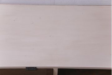 ラフジュ工房オリジナル　リメイク家具　ペイントがおしゃれなパタパタ扉のリビングボード(下駄箱、収納棚、サイドボード)(1)