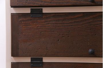 ラフジュ工房オリジナル　リメイク家具　ペイントがおしゃれなパタパタ扉のリビングボード(下駄箱、収納棚、サイドボード)(1)