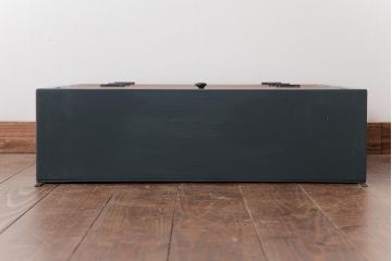 ラフジュ工房オリジナル　ペイント　コントラストがおしゃれなパタパタ扉の壁掛け収納棚(ウォールシェルフ、戸棚)(R-034346)(1)