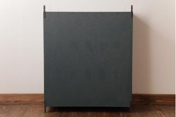 ラフジュ工房オリジナル　ペイント　コントラストがおしゃれなパタパタ扉の壁掛け収納棚(ウォールシェルフ、戸棚)(R-034346)(1)