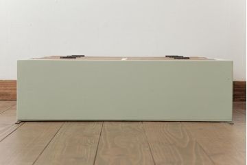 ラフジュ工房オリジナル　ペイント　コントラストがおしゃれなパタパタ扉の壁掛け収納棚(ウォールシェルフ、戸棚)(R-034348)(3)