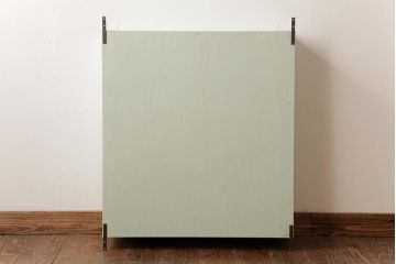 ラフジュ工房オリジナル　ペイント　コントラストがおしゃれなパタパタ扉の壁掛け収納棚(ウォールシェルフ、戸棚)(R-034348)(3)