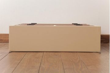 ラフジュ工房オリジナル　ペイント　コントラストがおしゃれなパタパタ扉の壁掛け収納棚(ウォールシェルフ)