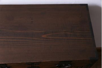 アンティーク家具　和製アンティーク　前面桐材　極上の作りが魅力を放つ会津帳場箪笥(和タンス、時代箪笥、桐箪笥、桐たんす)