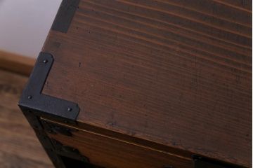 アンティーク家具　和製アンティーク　前面桐材　極上の作りが魅力を放つ会津帳場箪笥(和タンス、時代箪笥、桐箪笥、桐たんす)