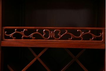 ビンテージ　カリン材　天板拡張式　ワインセラー&カウンターキャビネット(収納、バーキャビネット、サイドボード、花梨材)(定価約70万円)