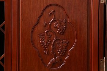 ビンテージ　カリン材　天板拡張式　ワインセラー&カウンターキャビネット(収納、バーキャビネット、サイドボード、花梨材)(定価約70万円)