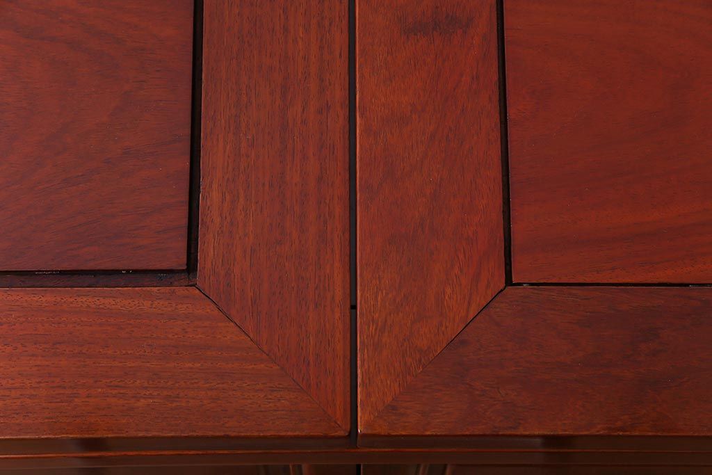 ビンテージ　カリン材　天板拡張式　ワインセラー&カウンターキャビネット(収納、バーキャビネット、サイドボード、花梨材)(定価約70万円)