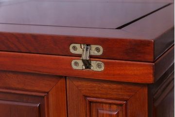 ビンテージ　カリン材　天板拡張式　ワインセラー&カウンターキャビネット(収納、バーキャビネット、サイドボード、花梨材)(定価約70万円)