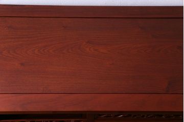 ビンテージ　カリン材　天板拡張式　ワインセラー&カウンターキャビネット(収納、バーキャビネット、サイドボード、花梨材)(定価約70万円)