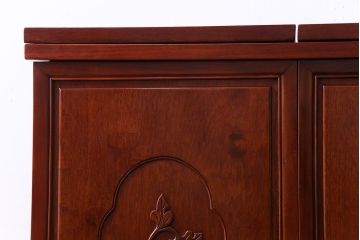 ビンテージ　カリン材　天板拡張式　ワインセラー&カウンターキャビネット(収納、バーキャビネット、サイドボード、花梨材)(定価約70万円)