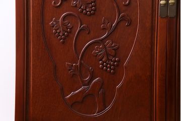 ビンテージ　カリン材　天板拡張式　ワインセラー&カウンターキャビネット(収納、バーキャビネット、サイドボード、花梨材)(定価約70万円)