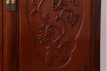 ビンテージ　カリン材　天板拡張式　ワインセラー&カウンターキャビネット(収納、バーキャビネット、サイドボード、花梨材)(定価約70万円)