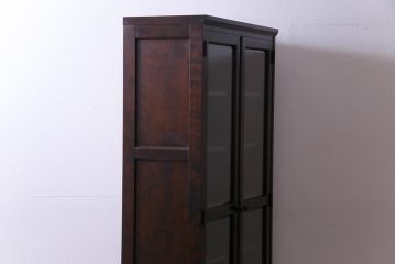 中古　北海道民芸家具　飾り棚にもおすすめな上質な作りのブックケース(本箱、収納棚、キャビネット)