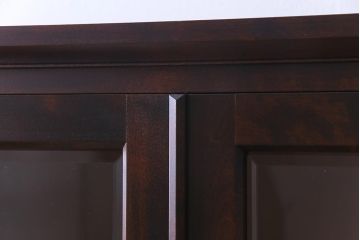 中古　北海道民芸家具　飾り棚にもおすすめな上質な作りのブックケース(本箱、収納棚、キャビネット)