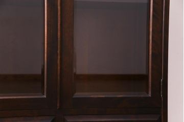 中古　北海道民芸家具　飾り棚にもおすすめな上質な作りのブックケース(本箱、収納棚、キャビネット)